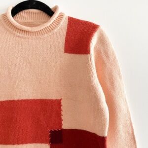 Patchwork Merino Wool Sweater